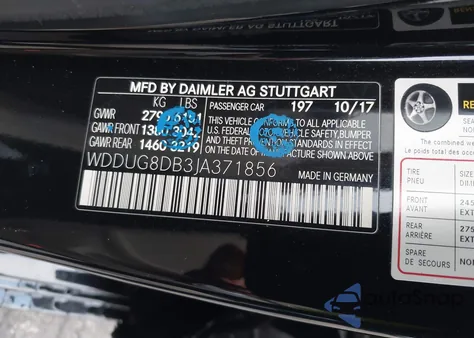 2018 Mercedes-Benz S 560 z USA, uszkodzony, nr VIN WDDUG8DB3JA371856